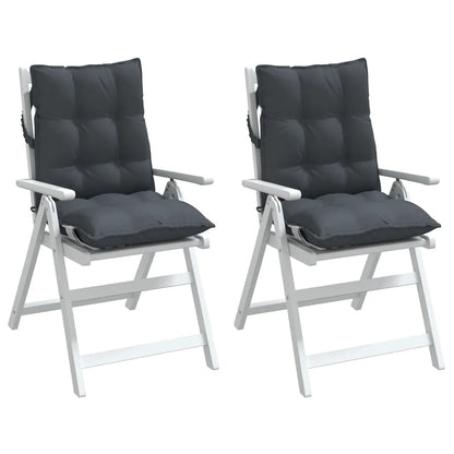 Perne scaun cu spătar mic, 2 buc., antracit, textil oxford