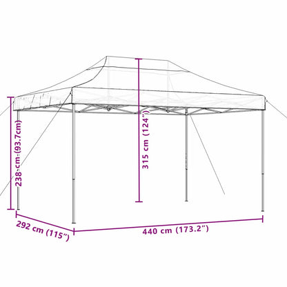 Cort de petrecere pliabil Pop-Up, taupe, 440x292x315 cm