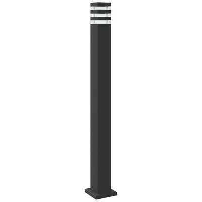 Lampă exterioară de podea cu senzor, negru, 110 cm, aluminiu