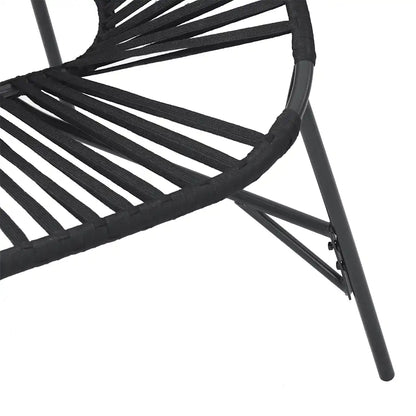 Set scaune de grădină 3 buc Poly Rattan negru