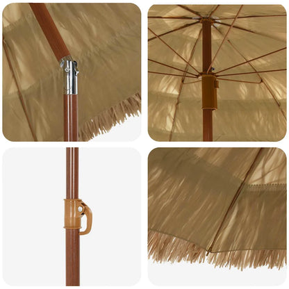 Parasol de Grădină natural 160 x 160 x 196 cm