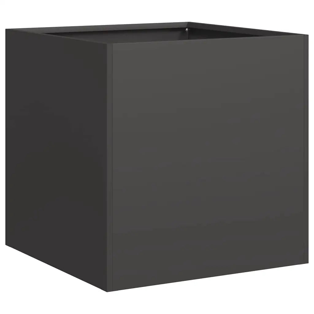 Jardinier negru 40x40x40 cm Oțel laminat la rece
