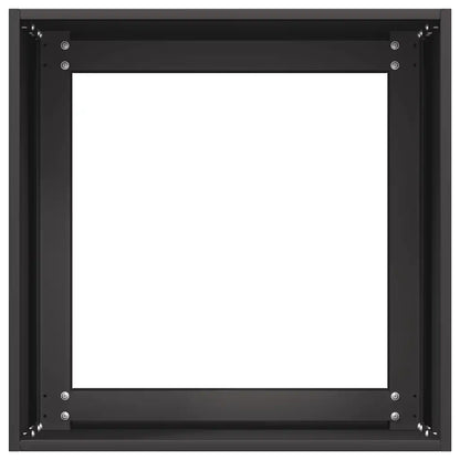 Jardinier negru 40x40x40 cm Oțel laminat la rece