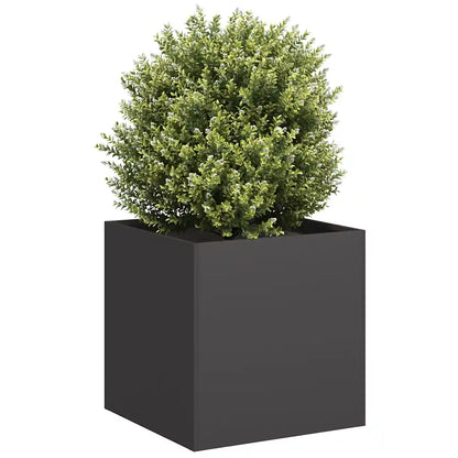 Jardinier negru 40x40x40 cm Oțel laminat la rece