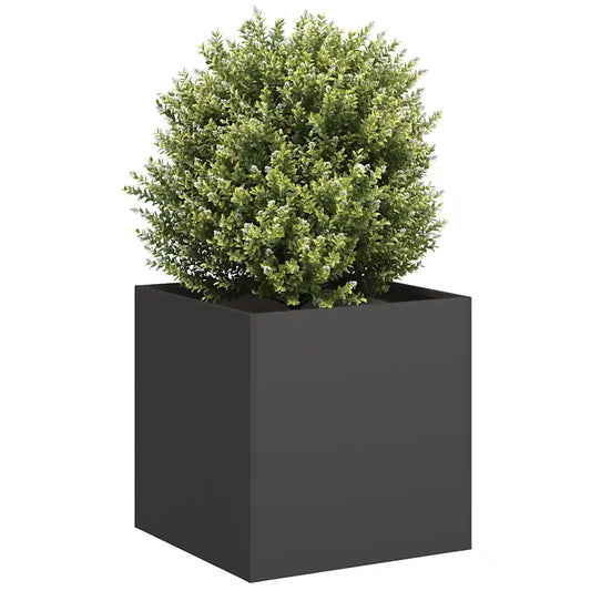 Jardinier negru 40x40x40 cm Oțel laminat la rece