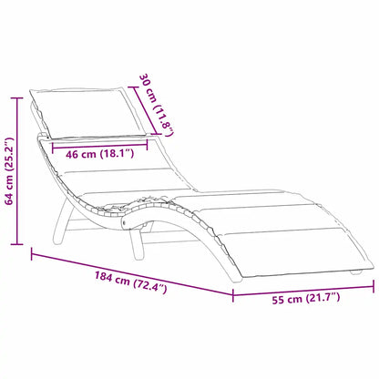 Șezlong cu pernă 2 pcs Gri Lemn Solid de Acacia