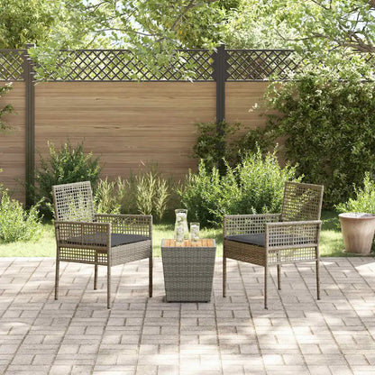 Set Bistro de Grădină 3 pcs Gri poliratan