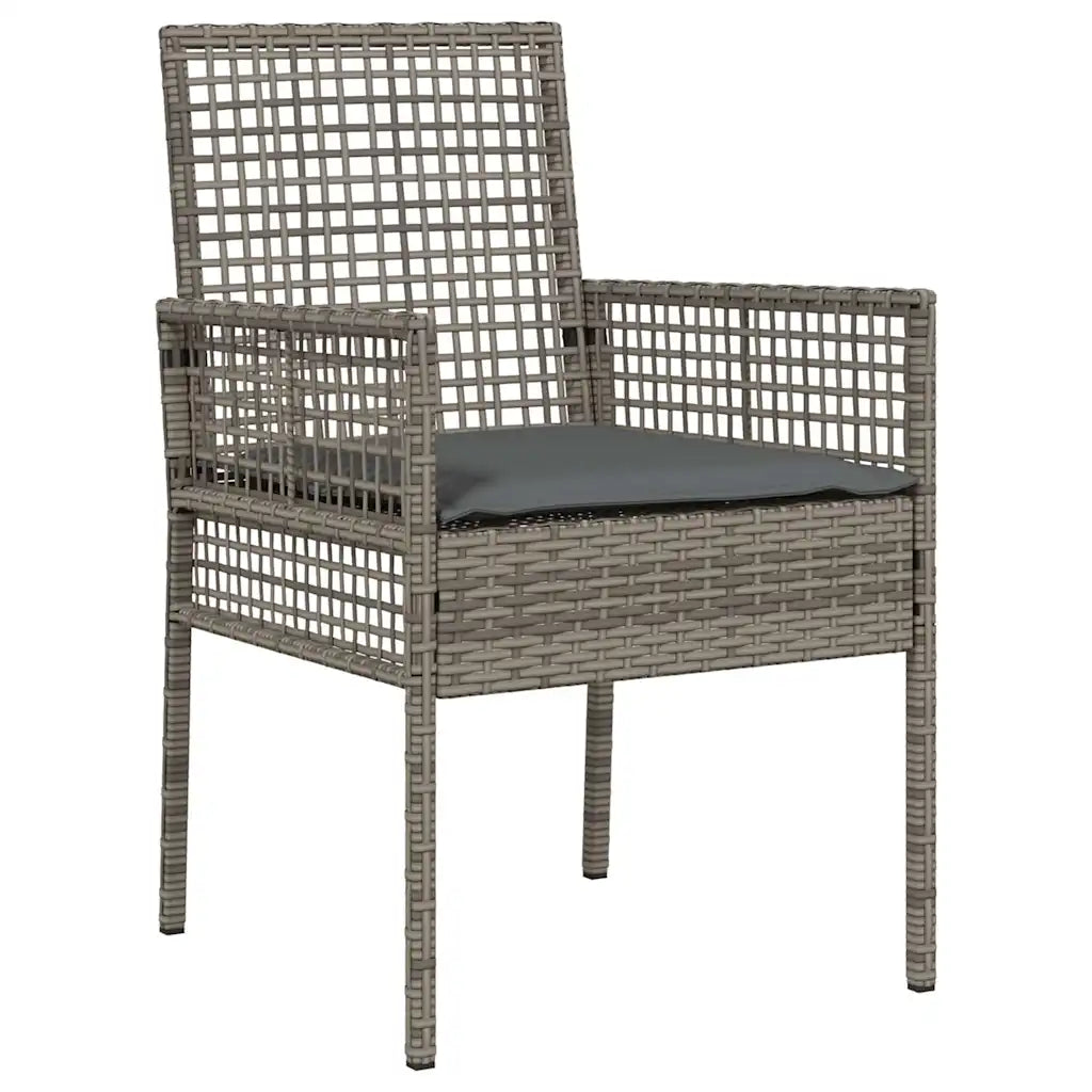 Set Bistro de Grădină 3 pcs Gri poliratan