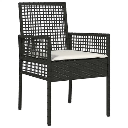 Set Bistro de Grădină 3 pcs Negru poliratan