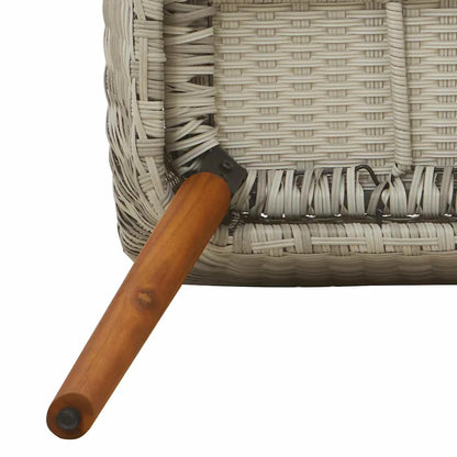 Scaun pentru Grădină 2 pcs Gri deschis 62.5 x 55 x 82 cm