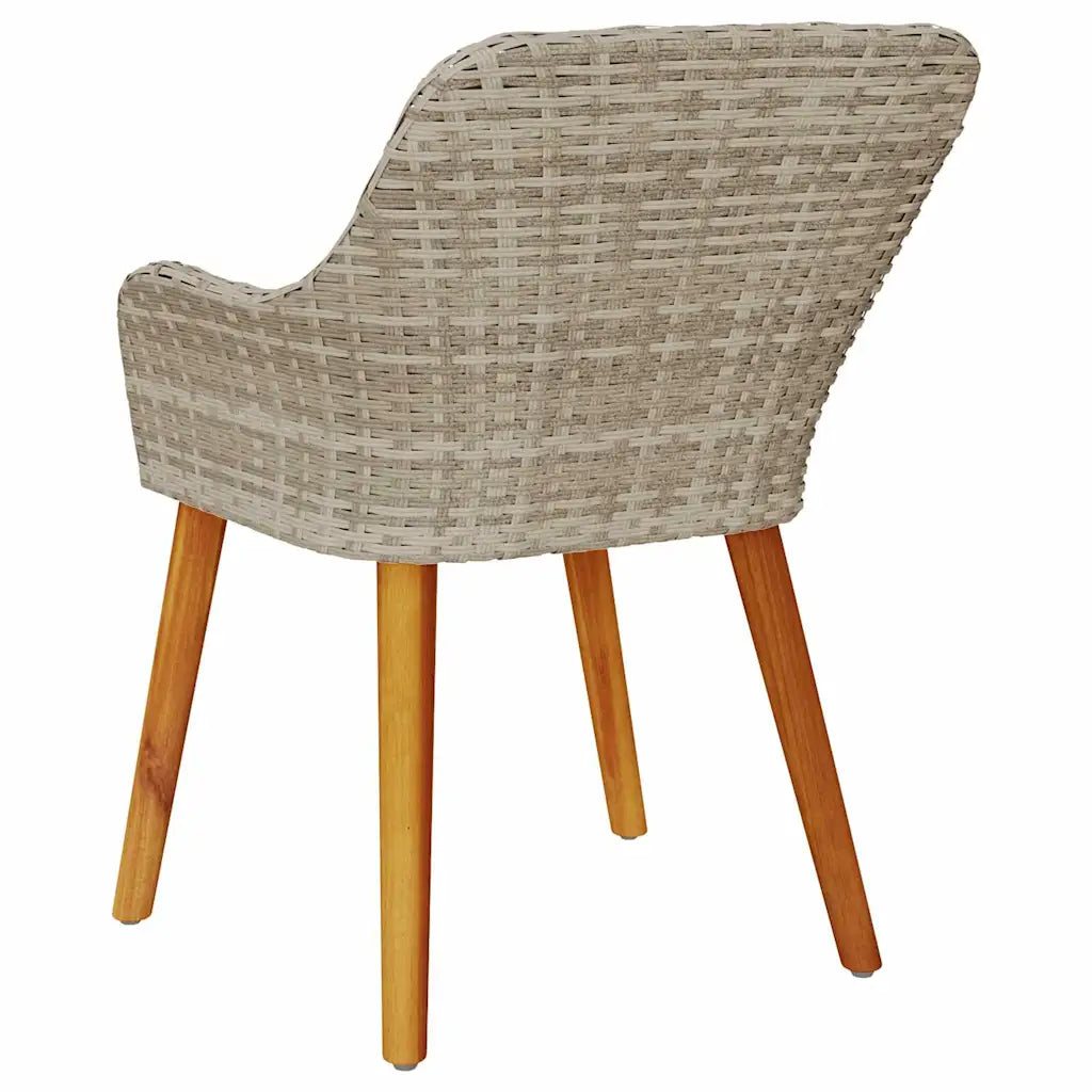 Scaun pentru Grădină 2 pcs Gri deschis 62.5 x 55 x 82 cm