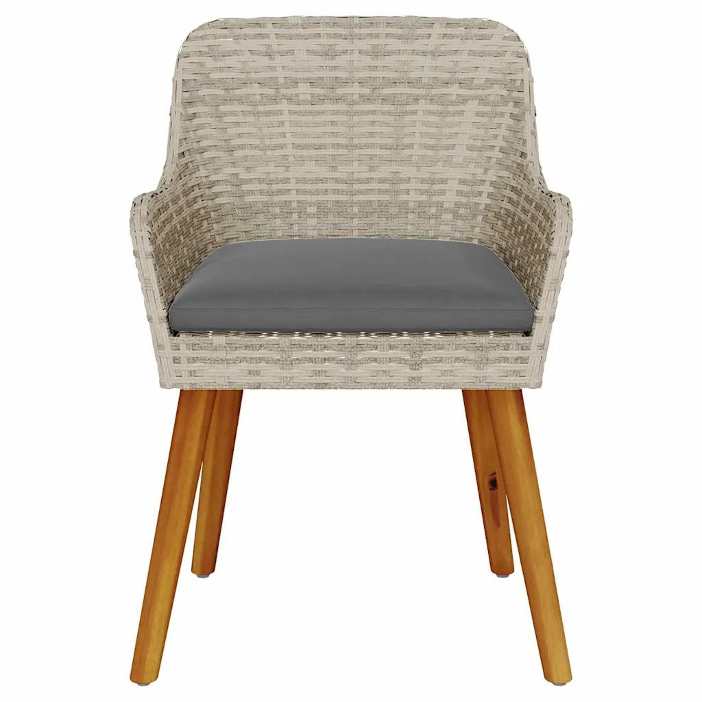 Scaun pentru Grădină 2 pcs Gri deschis 62.5 x 55 x 82 cm