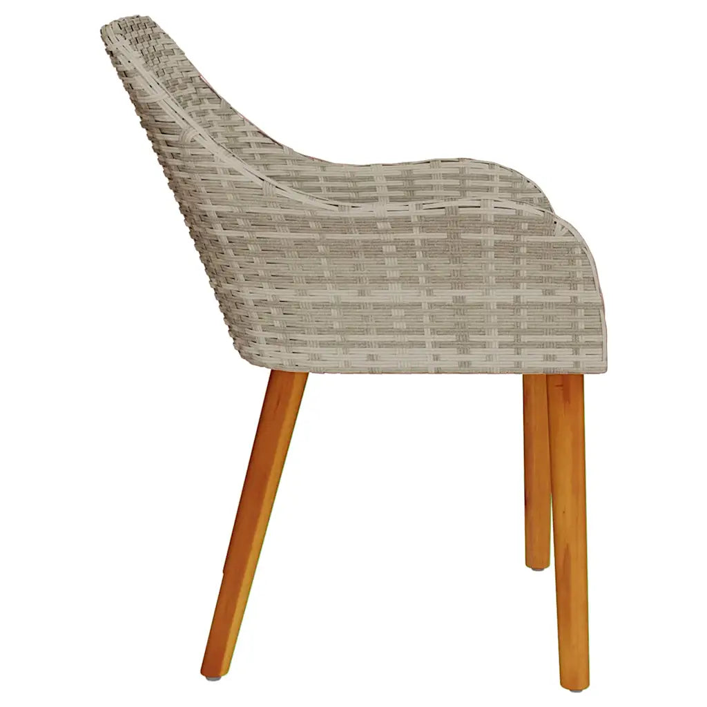 Scaun pentru Grădină 2 pcs Gri deschis 62.5 x 55 x 82 cm