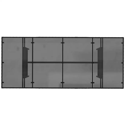 Set de masă pentru grădină 7 pcs Negru poliratan