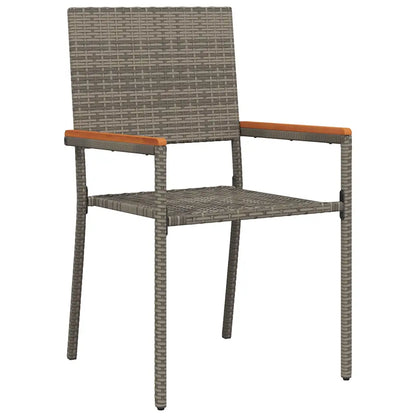 Set de masă pentru grădină 7 pcs Gri poliratan
