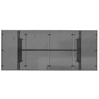 Set de masă pentru grădină 7 pcs Gri poliratan
