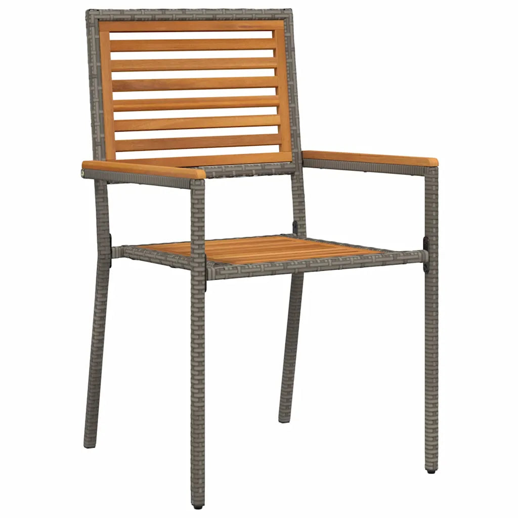 Set de masă pentru grădină 5 pcs Gri și Brown poliratan