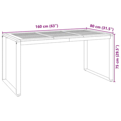 Set de masă pentru grădină 5 pcs Bej și Maro poliratan