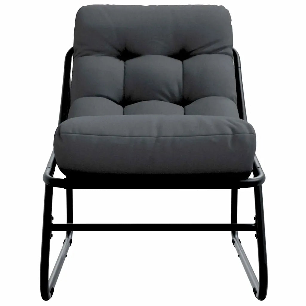 Mobilier de grădină cu pernă 2 pcs Negru 60,5 x 81 x 71 cm