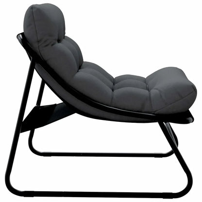 Mobilier de grădină cu pernă 2 pcs Negru 60,5 x 81 x 71 cm