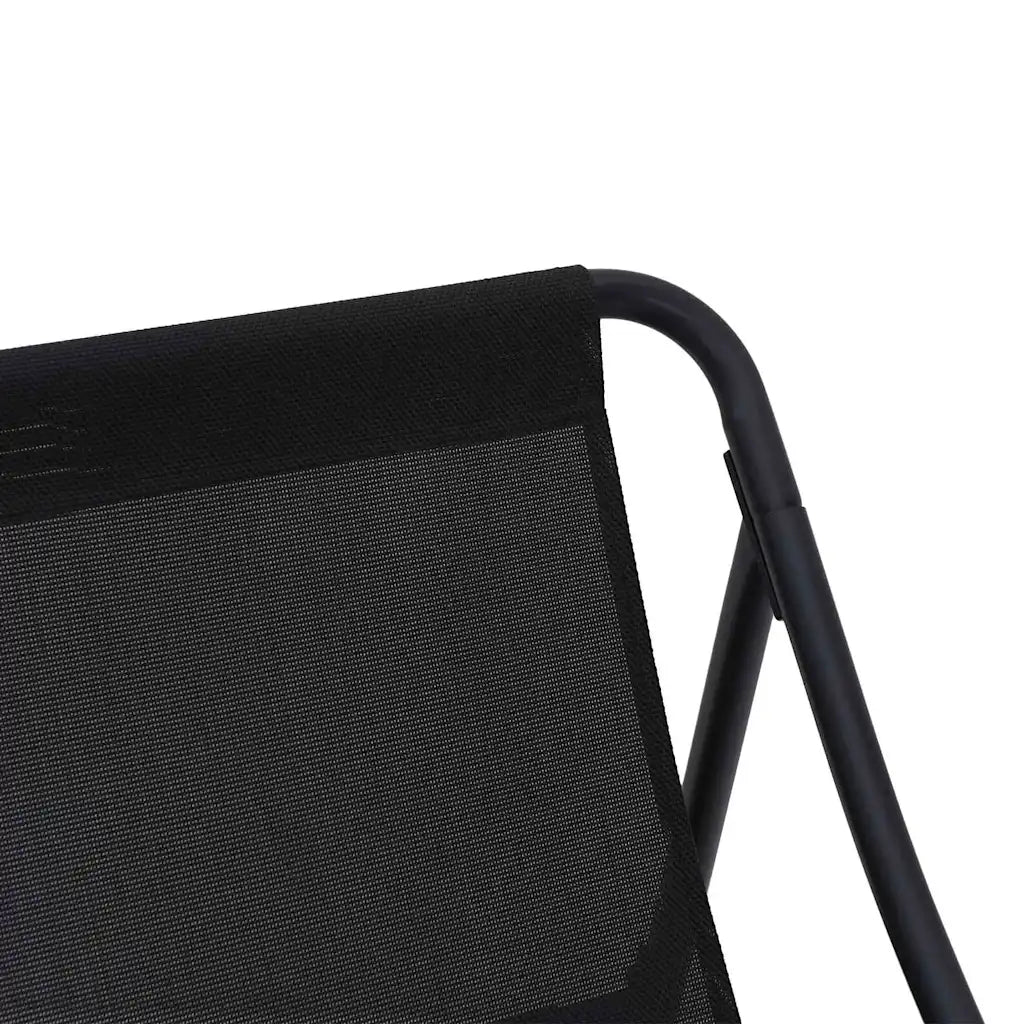 Mobilier de grădină 3 pcs Negru Oțel vopsit electrostatic