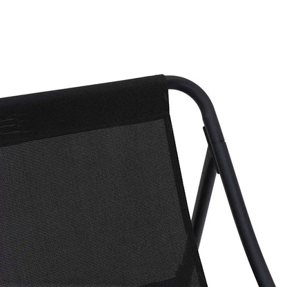 Mobilier de grădină 3 pcs Negru Oțel vopsit electrostatic