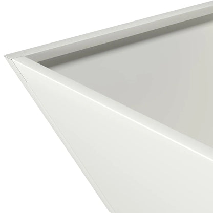 Vază pentru Grădină Alb 35 x 35 x 15 cm Oțel laminat la rece