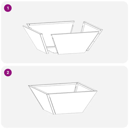 Vază pentru Grădină Alb 35 x 35 x 15 cm Oțel laminat la rece