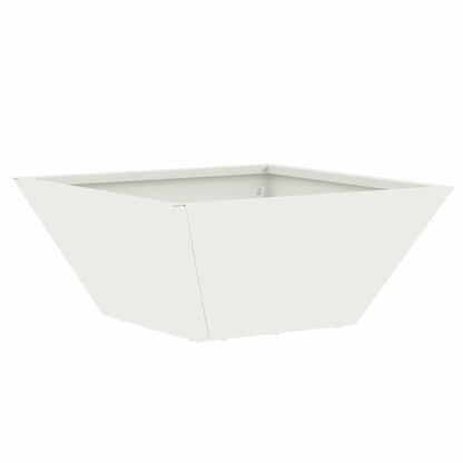 Vază pentru Grădină Alb 35 x 35 x 15 cm Oțel laminat la rece