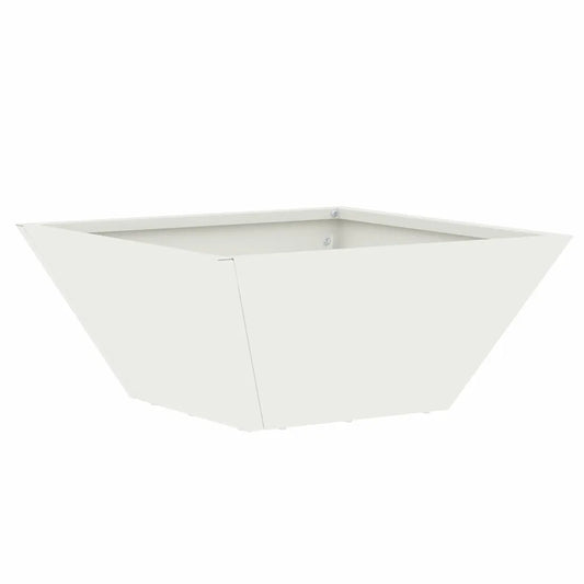 Vază pentru Grădină Alb 35 x 35 x 15 cm Oțel laminat la rece