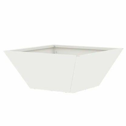 Vază pentru Grădină Alb 35 x 35 x 15 cm Oțel laminat la rece