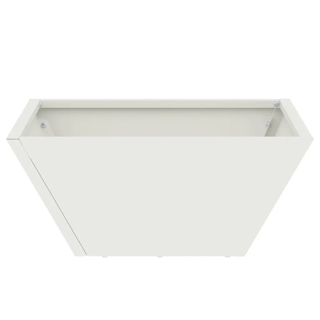 Vază pentru Grădină Alb 35 x 35 x 15 cm Oțel laminat la rece