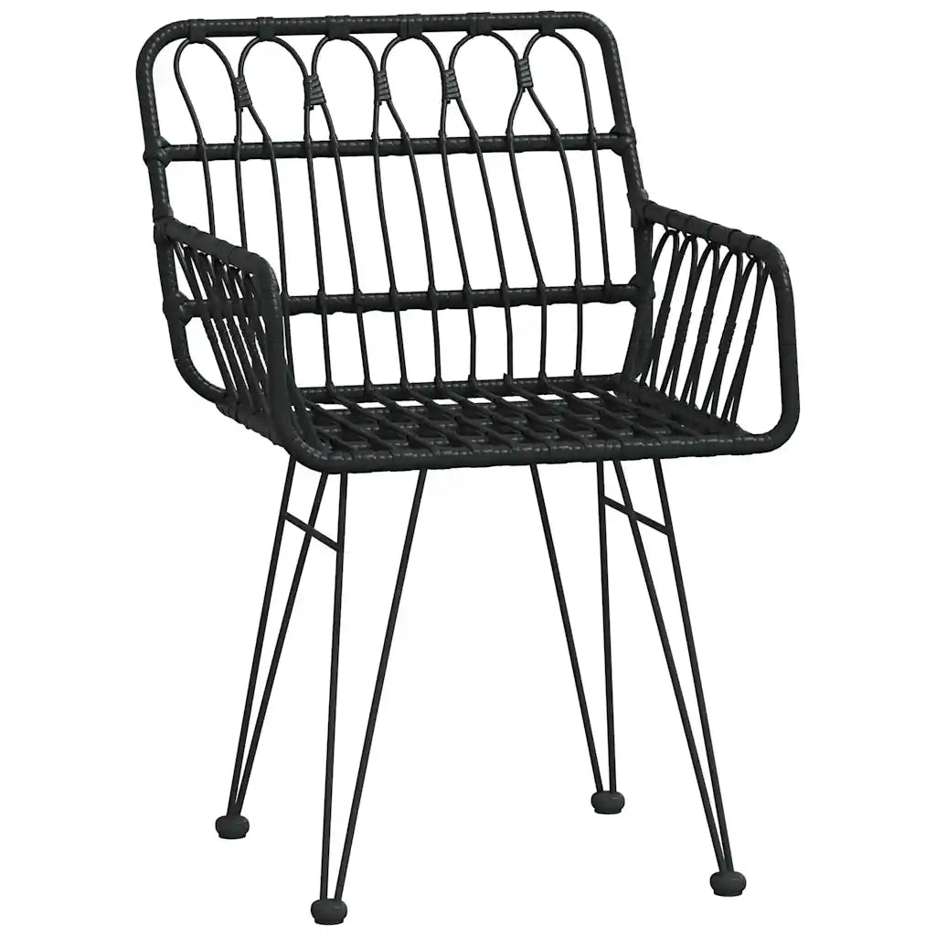 Set de masă pentru grădină 3 pcs Negru