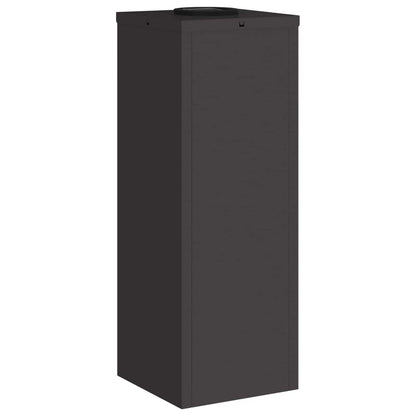 Lampa de parcurs LED solar 2 pcs Negru Oțel laminat la rece