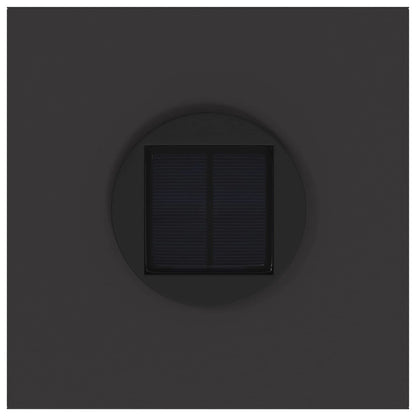 Lampa de parcurs LED solar 2 pcs Negru Oțel laminat la rece