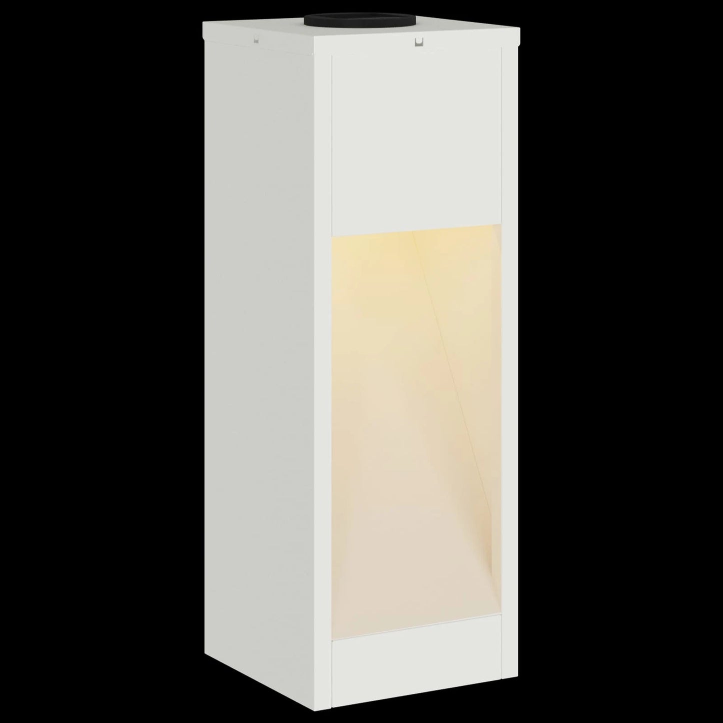 Lampa de parcurs LED solar 2 pcs Alb Oțel laminat la rece