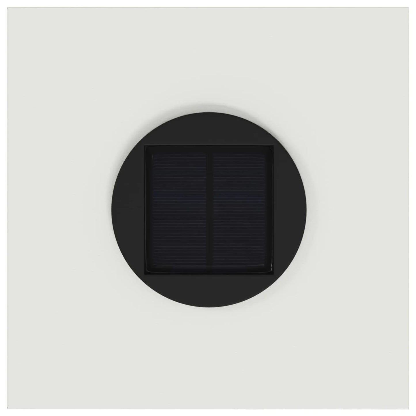 Lampa de parcurs LED solar 2 pcs Alb Oțel laminat la rece