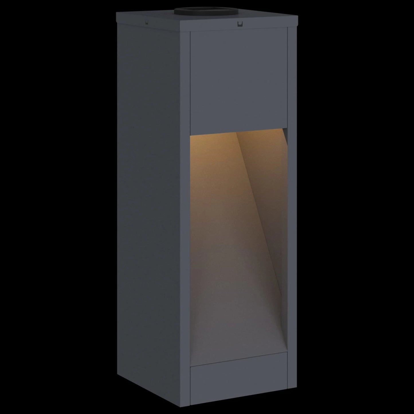 Lampa de parcurs LED solar 2 pcs Antracit Oțel laminat la rece