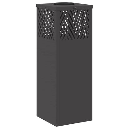 Lumină LED Solară pentru Alei 2 pcs Negru Oțel laminat la rece