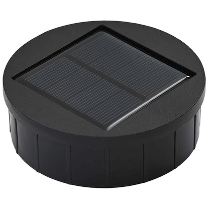 Lumină LED Solară pentru Alei 2 pcs Negru Oțel laminat la rece