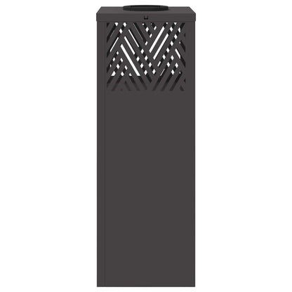 Lumină LED Solară pentru Alei 2 pcs Negru Oțel laminat la rece