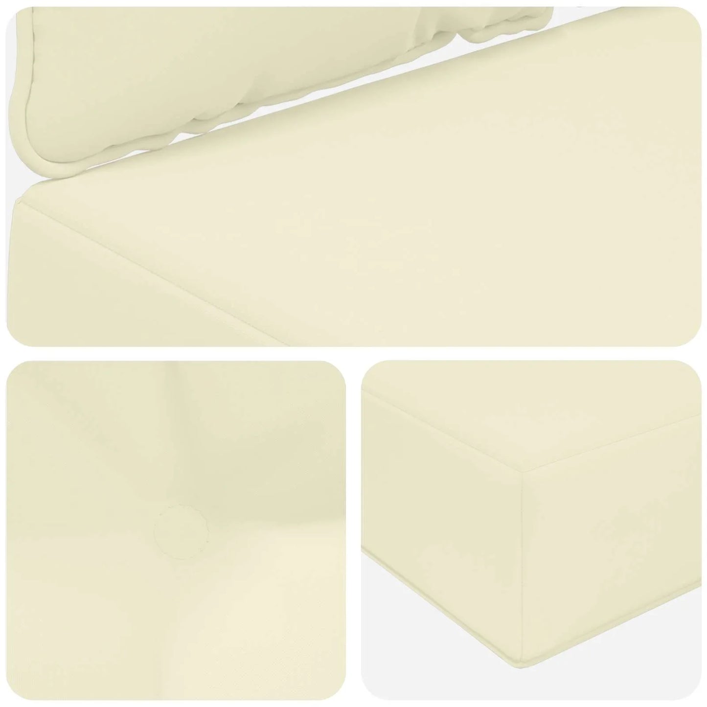 Perna pentru canapea de exterior 2 pcs Crem Poliester