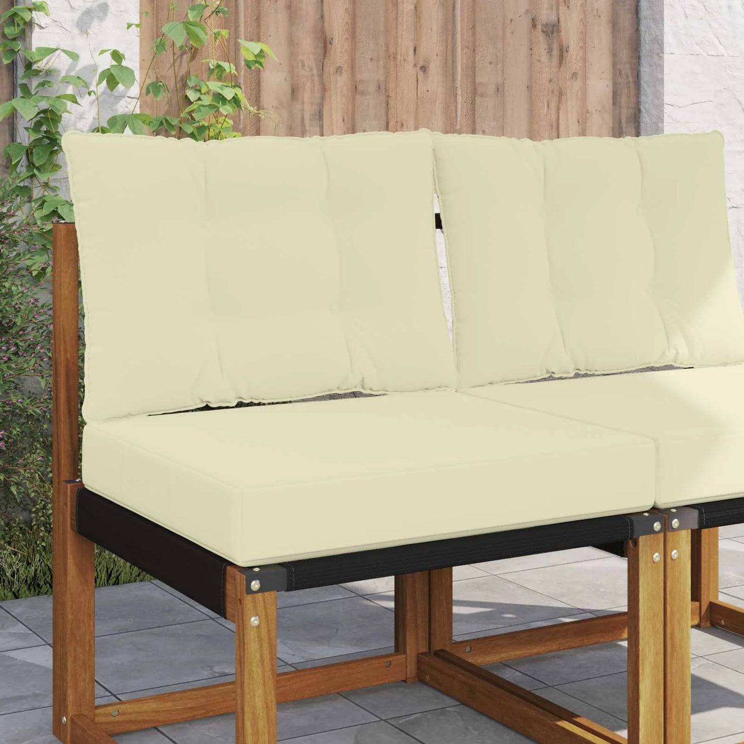 Perna pentru canapea de exterior 2 pcs Crem Poliester