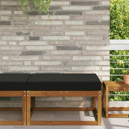 Perna pentru canapea de exterior Negru 80 x 80 x 8 cm Poliester