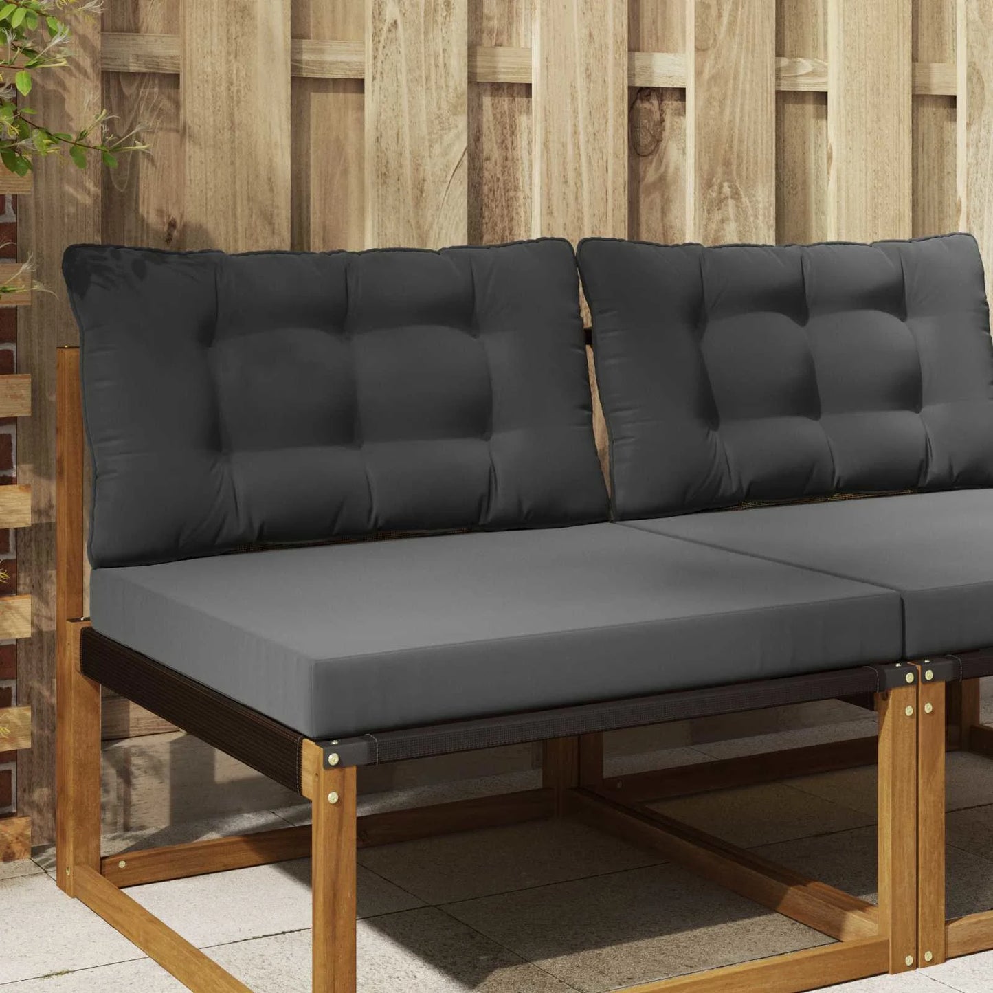 Perna pentru canapea de exterior 2 pcs Antracit Poliester